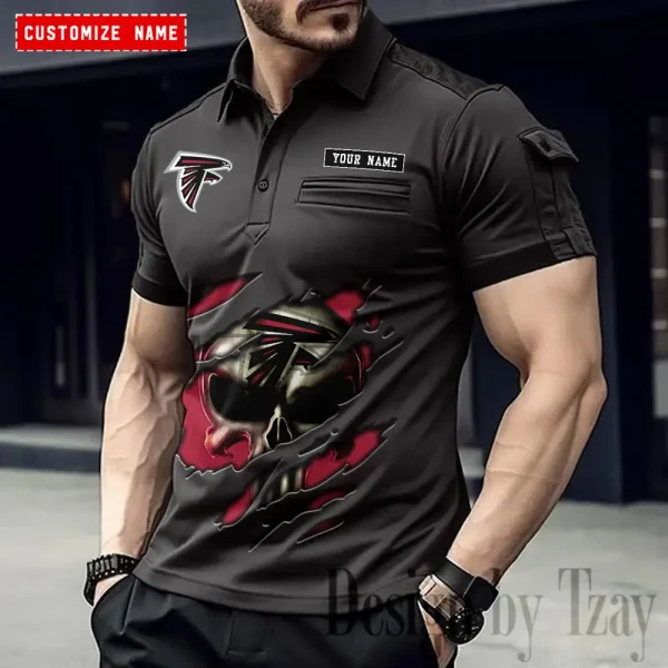 Atlanta Falcons NFL NewFashion Men Polo Short Sleeve Shirt SPTMSPLS069 - Image 2