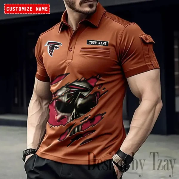 Atlanta Falcons NFL NewFashion Men Polo Short Sleeve Shirt SPTMSPLS069 - Image 4