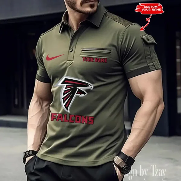 Atlanta Falcons NFL NewFashion Men Polo Short Sleeve Shirt SPTMSPLS098 - Image 5