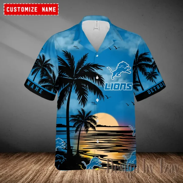 Detroit Lions Tropical Hawaiian Shirt Trending 2025 ANZ-AZHWS835