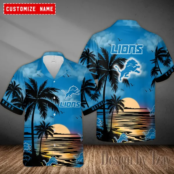 Detroit Lions Tropical Hawaiian Shirt Trending 2025 ANZ-AZHWS835 - Image 2
