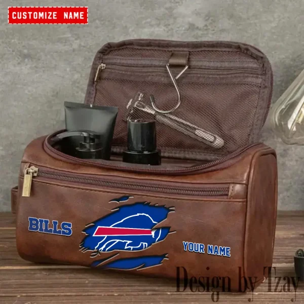 Buffalo Bills NFL Men Vintage Luxury Toiletry Bag Travel 2025 ANZLCB042 - Image 2