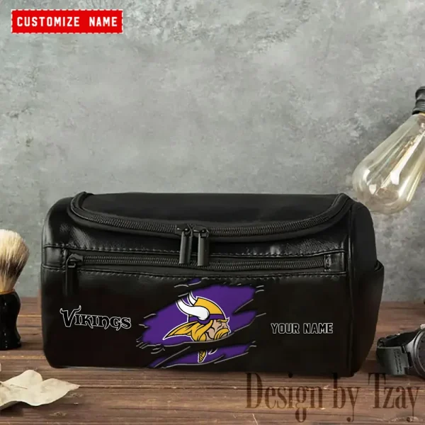 Minnesota Vikings NFL Men Vintage Luxury Toiletry Bag Travel 2025 ANZLCB059 - Image 3