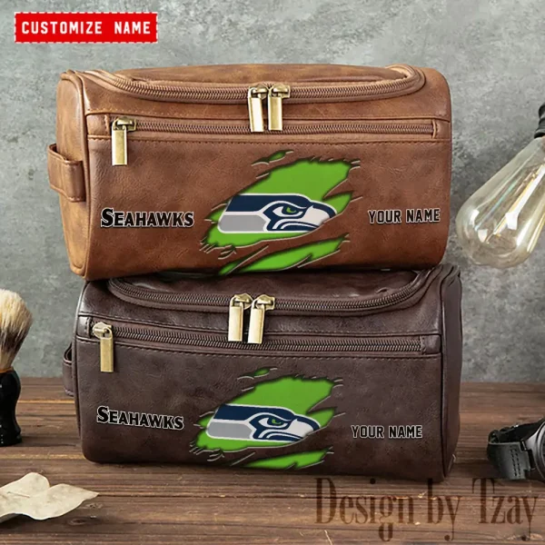 Seattle Seahawks NFL Men Vintage Luxury Toiletry Bag Travel 2025 ANZLCB066