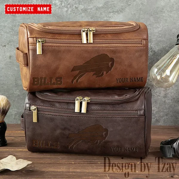 Buffalo Bills NFL Men Vintage Luxury Toiletry Bag Travel 2025 ANZLCB073 - Image 2