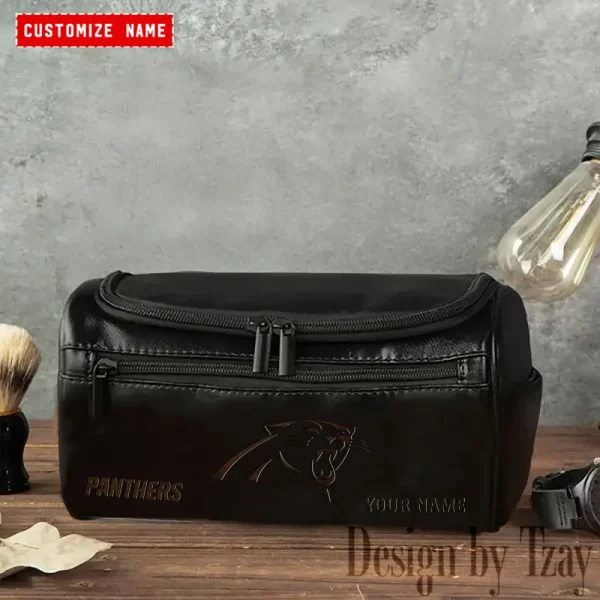 Carolina Panthers NFL Men Vintage Luxury Toiletry Bag Travel 2025 ANZLCB074 - Image 3