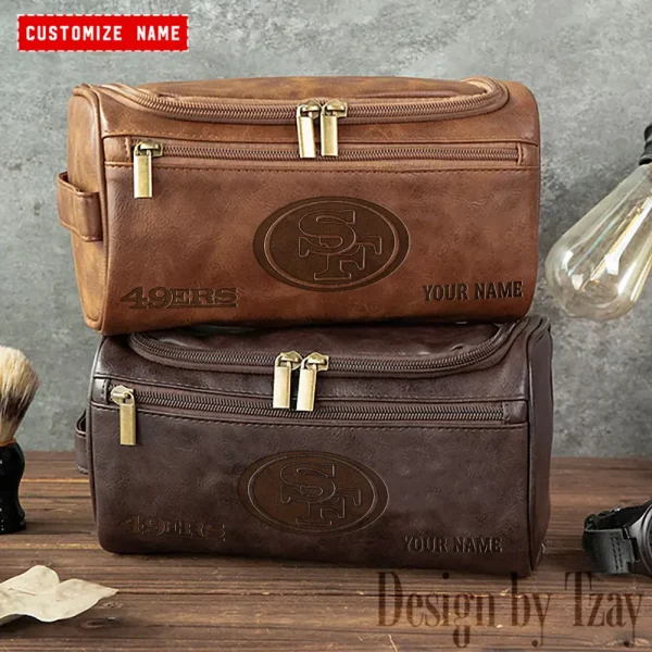 San Francisco 49ers NFL Men Vintage Luxury Toiletry Bag Travel 2025 ANZLCB097 - Image 3