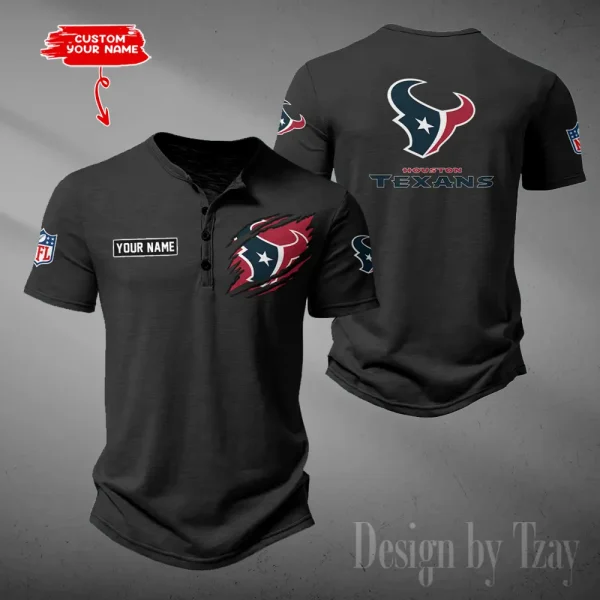 Houston Texans Men's Button Designer T-Shirts New Fashion 2025 ANZMBHCTS048 - Image 5