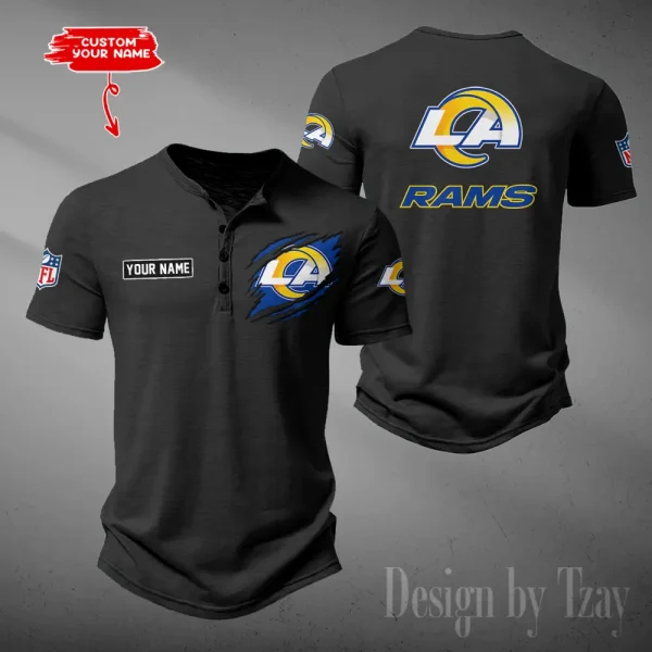 Los Angeles Rams Men's Button Designer T-Shirts New Fashion 2025 ANZMBHCTS054 - Image 5