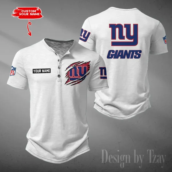 New York Giants Men's Button Designer T-Shirts New Fashion 2025 ANZMBHCTS059 - Image 4