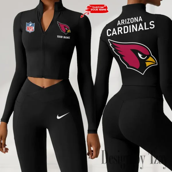 Arizona Cardinals Long Sleeve Jacket Zip Up Running Sports ANZZSTW097 - Image 4