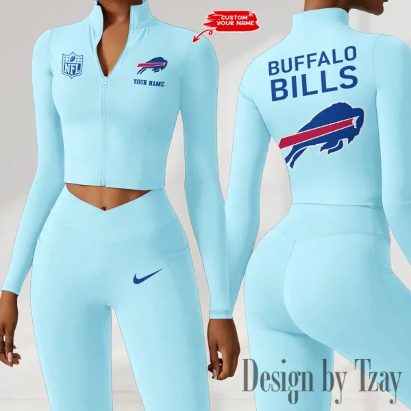 Buffalo Bills Long Sleeve Jacket Zip Up Running Sports ANZZSTW100 - Image 2