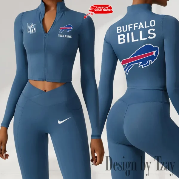 Buffalo Bills Long Sleeve Jacket Zip Up Running Sports ANZZSTW100 - Image 3