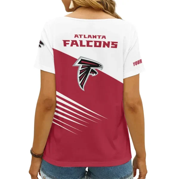 Atlanta Falcons Favorite V-Neck T-Shirt for Women Style 2025 ANZ-AGCWTS857 - Image 2