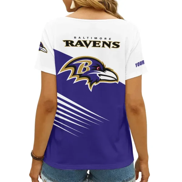 Baltimore Ravens Favorite V-Neck T-Shirt for Women Style 2025 ANZ-AGCWTS858 - Image 2