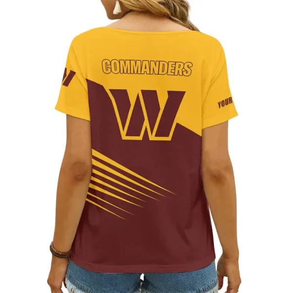 Washington Commanders Favorite V-Neck T-Shirt for Women Style 2025 ANZ-AGCWTS886 - Image 2
