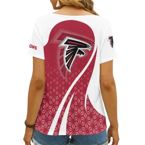 Atlanta Falcons Favorite V-Neck T-Shirt for Women Style 2025 ANZ-AGCWTS899 - Image 2