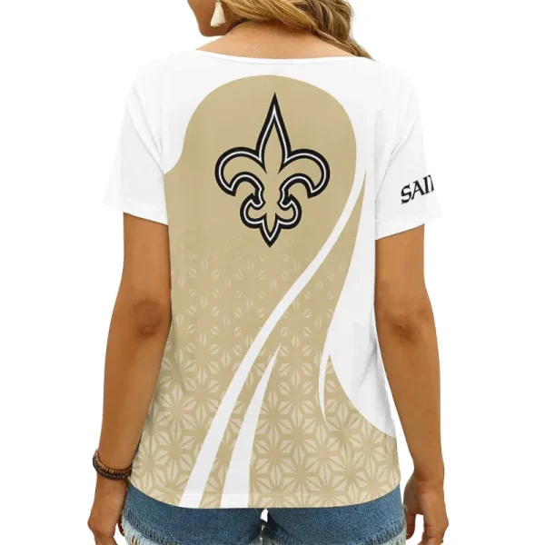 New Orleans Saints Favorite V-Neck T-Shirt for Women Style 2025 ANZ-AGCWTS920 - Image 2