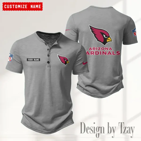 Arizona Cardinals Men’s Button Designer T-Shirts New Fashion 2025 ANZMBHCTS001 - Image 3