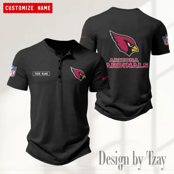 Arizona Cardinals Men’s Button Designer T-Shirts New Fashion 2025 ANZMBHCTS001 - Image 4