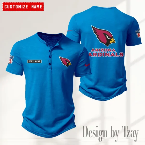 Arizona Cardinals Men’s Button Designer T-Shirts New Fashion 2025 ANZMBHCTS001 - Image 5