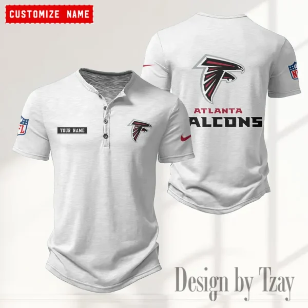 Atlanta Falcons Men’s Button Designer T-Shirts New Fashion 2025 ANZMBHCTS002 - Image 4