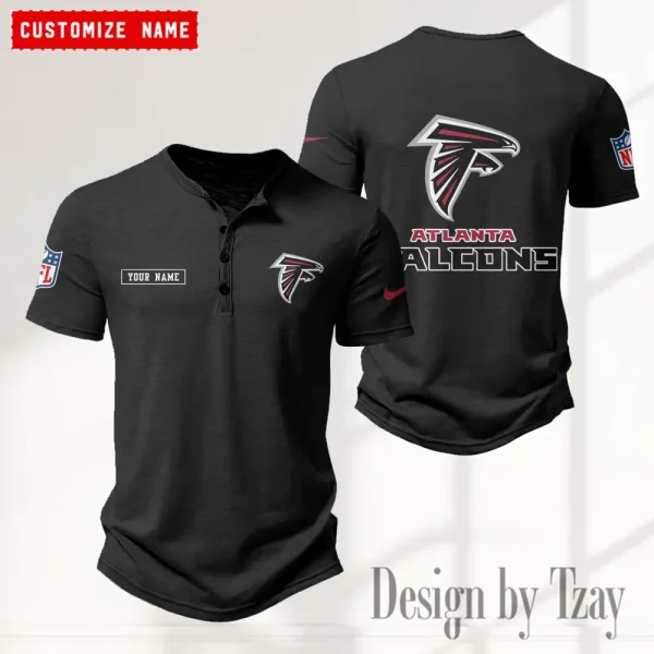 Atlanta Falcons Men’s Button Designer T-Shirts New Fashion 2025 ANZMBHCTS002 - Image 5