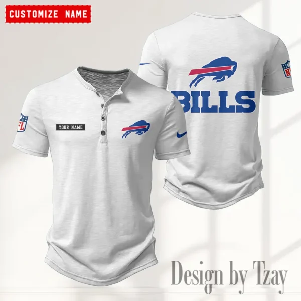 Buffalo Bills Men’s Button Designer T-Shirts New Fashion 2025 ANZMBHCTS004 - Image 2