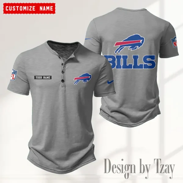 Buffalo Bills Men’s Button Designer T-Shirts New Fashion 2025 ANZMBHCTS004 - Image 3