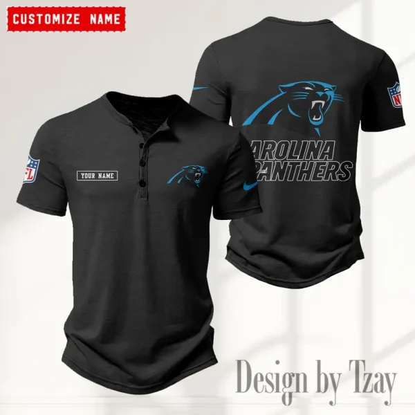 Carolina Panthers Men’s Button Designer T-Shirts New Fashion 2025 ANZMBHCTS005 - Image 4