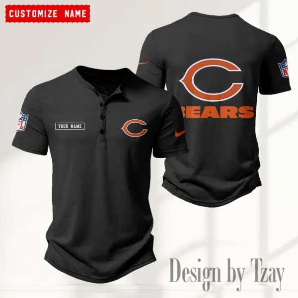 Chicago Bears Men’s Button Designer T-Shirts New Fashion 2025 ANZMBHCTS006 - Image 3