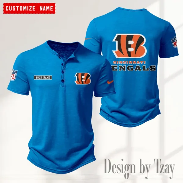 Cincinnati Bengals Men’s Button Designer T-Shirts New Fashion 2025 ANZMBHCTS007 - Image 4