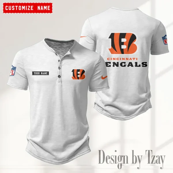 Cincinnati Bengals Men’s Button Designer T-Shirts New Fashion 2025 ANZMBHCTS007