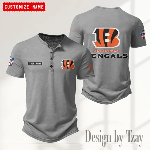 Cincinnati Bengals Men’s Button Designer T-Shirts New Fashion 2025 ANZMBHCTS007 - Image 5