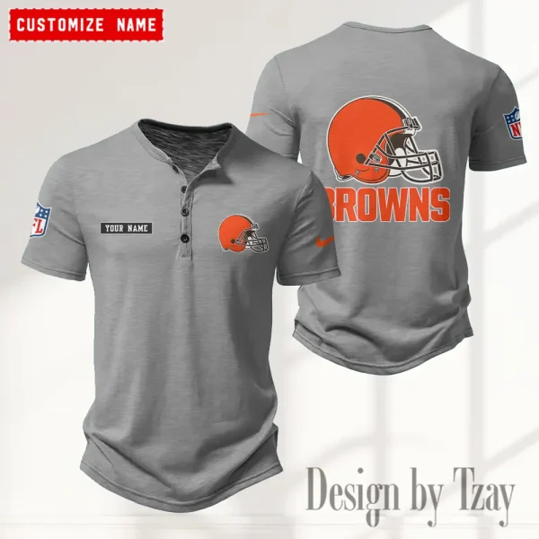Cleveland Browns Men’s Button Designer T-Shirts New Fashion 2025 ANZMBHCTS008