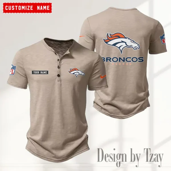 Denver Broncos Men’s Button Designer T-Shirts New Fashion 2025 ANZMBHCTS010