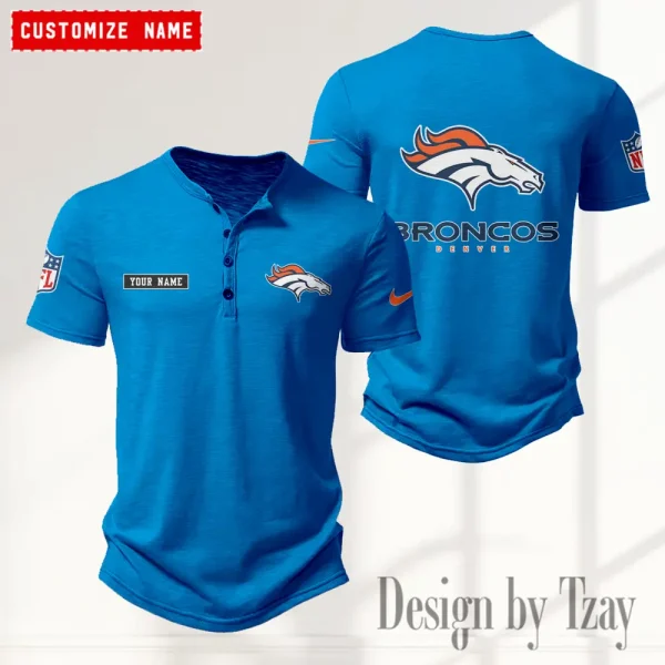 Denver Broncos Men’s Button Designer T-Shirts New Fashion 2025 ANZMBHCTS010 - Image 4