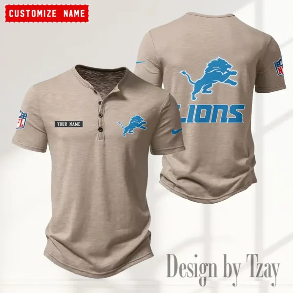 Detroit Lions Men’s Button Designer T-Shirts New Fashion 2025 ANZMBHCTS011 - Image 5