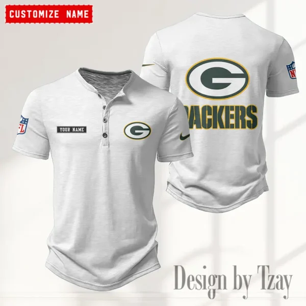 Green Bay Packers Men’s Button Designer T-Shirts New Fashion 2025 ANZMBHCTS012