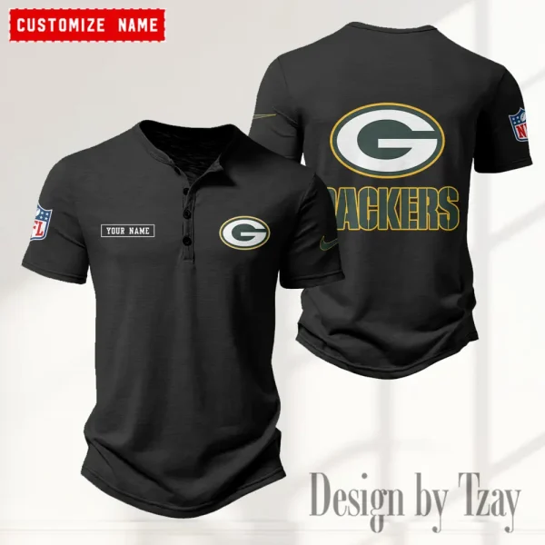 Green Bay Packers Men’s Button Designer T-Shirts New Fashion 2025 ANZMBHCTS012 - Image 4