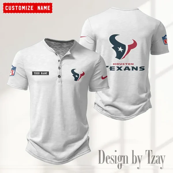 Houston Texans Men’s Button Designer T-Shirts New Fashion 2025 ANZMBHCTS013 - Image 3
