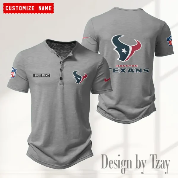 Houston Texans Men’s Button Designer T-Shirts New Fashion 2025 ANZMBHCTS013 - Image 5