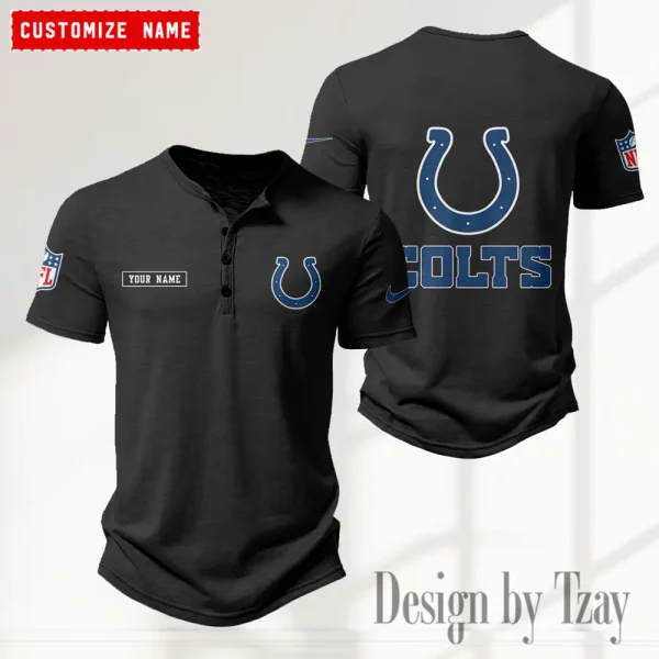 Indianapolis Colts Men’s Button Designer T-Shirts New Fashion 2025 ANZMBHCTS014