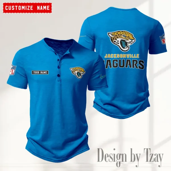 Jacksonville Jaguars Men’s Button Designer T-Shirts New Fashion 2025 ANZMBHCTS015 - Image 2