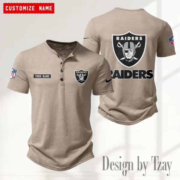 Las Vegas Raiders Men’s Button Designer T-Shirts New Fashion 2025 ANZMBHCTS017 - Image 4