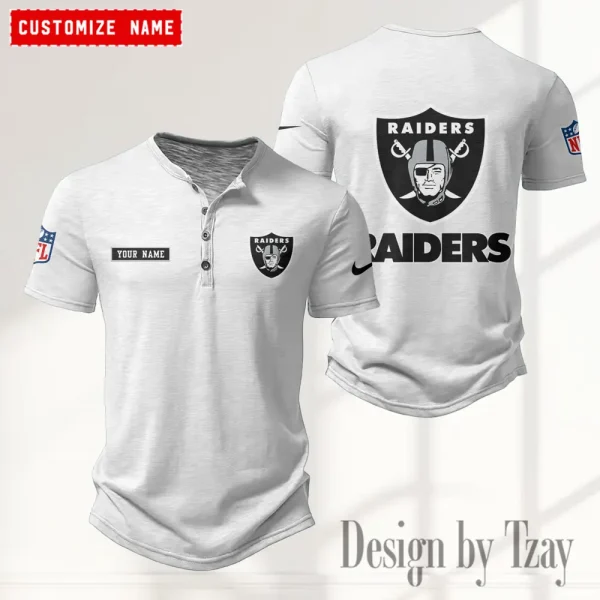 Las Vegas Raiders Men’s Button Designer T-Shirts New Fashion 2025 ANZMBHCTS017