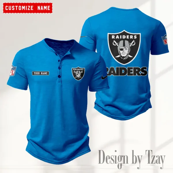 Las Vegas Raiders Men’s Button Designer T-Shirts New Fashion 2025 ANZMBHCTS017 - Image 5