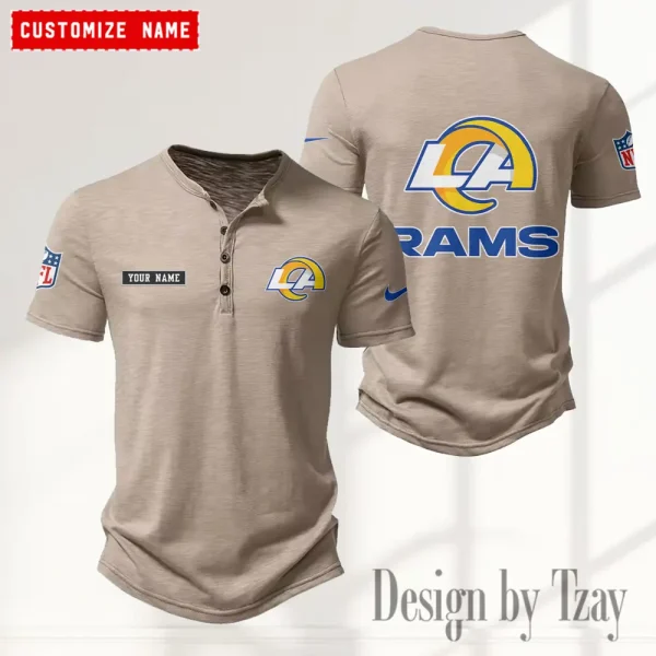 Los Angeles Rams Men’s Button Designer T-Shirts New Fashion 2025 ANZMBHCTS019 - Image 4