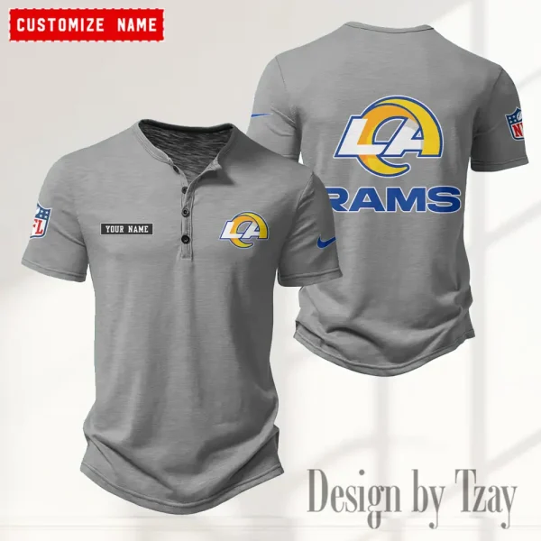 Los Angeles Rams Men’s Button Designer T-Shirts New Fashion 2025 ANZMBHCTS019 - Image 5