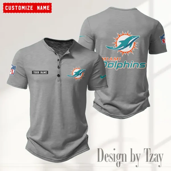 Miami Dolphins Men’s Button Designer T-Shirts New Fashion 2025 ANZMBHCTS020 - Image 5